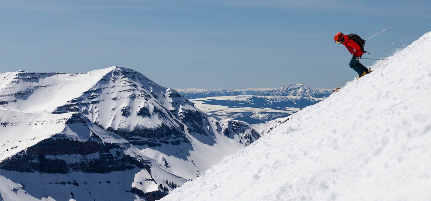 skier in big sky montana